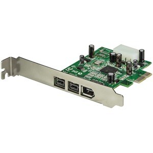 StarTech.com PEX1394B3. Hostschnittstelle: PCIe, Output interface: Firewire 800 / 400, Expansion card standard: PCIe 1.1. 