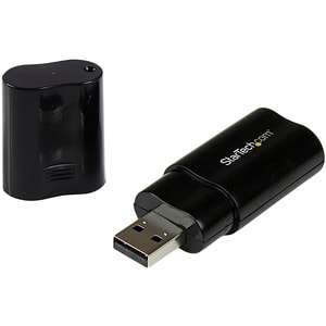 StarTech.com ICUSBAUDIOB. Hostschnittstelle: USB, Kopfhörer: 3.5 mm. Chipsatz: C-Media CM108AH, Produktfarbe: Schwarz, Zer
