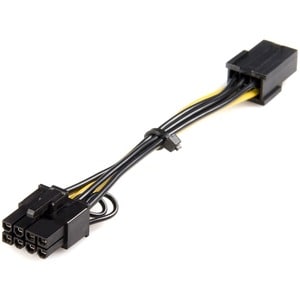 StarTech.com PCIEX68ADAP. Anschluss 1: PCI-E (8-pin), Anschluss 2: PCI-E (6-pin), Kabellänge: 0,155 m. Konformitätsbeschei
