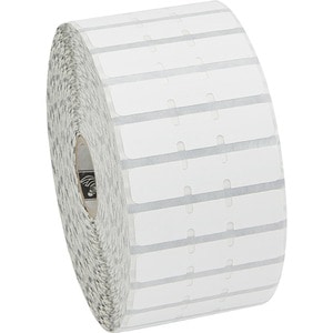Schmucketikett Zebra - 55,88 mm Breite x 12,70 mm Länge - Permanent Kleber - Thermodirekt - Weiß - Polypropylen, Acryl - L