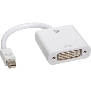 V7 CBL-MD1WHT-5E 10 cm DisplayPort/DVI Videokabel - Cable for MacBook, Monitor, Projektor, Videogerät, LCD - Abschirmung -