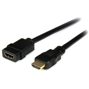 StarTech.com HDEXT2M. Kabellänge: 2 m, Anschluss 1: HDMI Typ A (Standard), Connector 1 gender: Männlich, Anschluss 2: HDMI