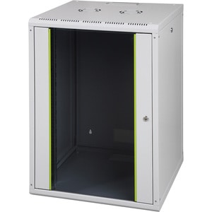 Digitus 20U Wandmontierbar Rackschrank - 482,60 mm Rack Width - Hellgrau - Stahl, Glas