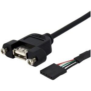 StarTech.com USBPNLAFHD3. Kabellänge: 0,9 m. Connector contacts plating: Nickel, Produktfarbe: Schwarz