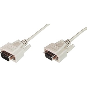 Digitus Classic DB-9 Datentransferkabel - Verlängerungskabel - Abschirmung - Nickel Beschichteter Stecker - Beige