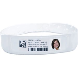 Mehrzwecketikett Zebra Z-Band Fusion - 76,20 mm Breite x 234,95 mm Länge - Permanent Kleber - Thermodirekt - Weiß - Polypr
