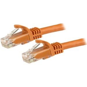 StarTech.com N6PATC5MOR. Kabellänge: 5 m, Cable standard: Cat6, Cable shielding: U/UTP (UTP), Anschluss 1: RJ-45, Anschluss 2: RJ-45, Connector contacts plating: Gold, Datenübertragungsrate: 1000 Mbit/s, Produktfarbe: Orange