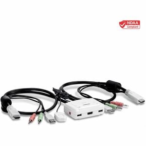 TRENDnet TK-215I Analog KVM-Switchbox - 2 Computer - 1 Lokaler Benutzer(n) - 2 Remote-Benutzer(n) - Full HD - 1920 x 1080 