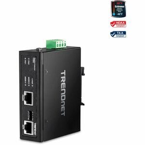 TRENDnet TI-IG60 PoE -Injektor - TAA-konform - 48 V DC, 56 V DC Eingang - 1 x 10/100/1000Base-T Eingangsport(s) - 1 x 10/1