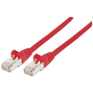 Network Patch Cable, Cat6, 1m, Red, Copper, S/FTP, LSOH / LSZH, PVC, RJ45, Gold Plated Contacts, Snagless, Booted, Lifetim