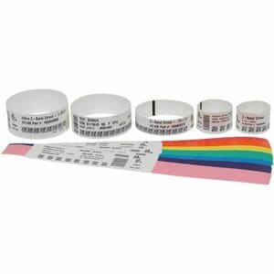 Zebra Z-Band Wristband - Green - Synthetic, Polypropylene, Vinyl - 175 / Roll
