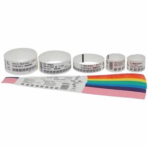 Zebra Z-Band Wristband - Orange - Synthetic, Polypropylene, Vinyl - 175 / Roll