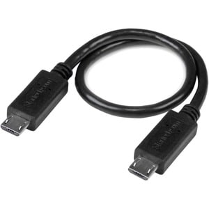 StarTech.com 20,32 cm USB Datentransferkabel - 1 Stück - Cable for Tablet, Smartphone, Externe Festplatte - 28 AWG - Schwarz