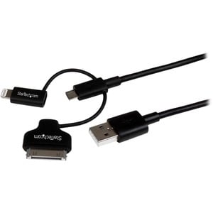 StarTech.com 1 m Blitz/Proprietär/USB Datentransferkabel - 1 Stück - Cable for iPhone, iPad, iPod, Tablet - 480 Mbit/s - M