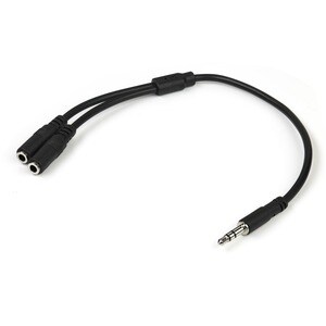 StarTech.com 20 cm Klinke Audiokabel - 1 Stück - Cable for Audiogerät, Kopfhörer, Lautsprecher, Mobiltelefon, iPhone, iPad
