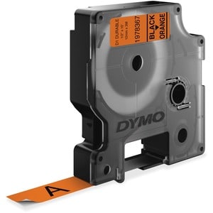 Étiquette d'identification Dymo - 12,70 mm Largeur - Noir, Orange