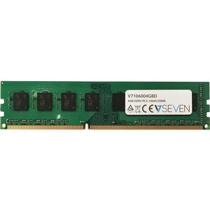 V7 V7106004GBD RAM Module for Desktop PC - 4 GB - DDR3-1333/PC3-10600 DDR3 SDRAM - 1333 MHz Dual-rank Memory - CL9 - Non-E