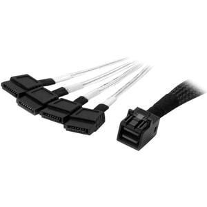 StarTech.com 1m Internal Mini SAS to SATA Cable - SFF-8643 to 4x SATA - First End: 4 x 7-pin SATA - Male - Second End: 1 x