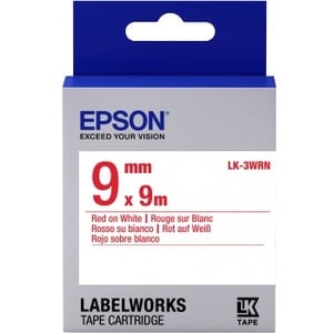 Epson LK-3WRN Label Tape - 9 mm Width - Thermal Transfer - White