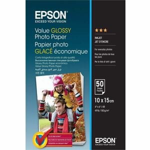 Epson Value Inkjet Photo Paper - A4 - 100 mm x 150 mm - 183 g/m² Grammage - Glossy - 100 Sheet