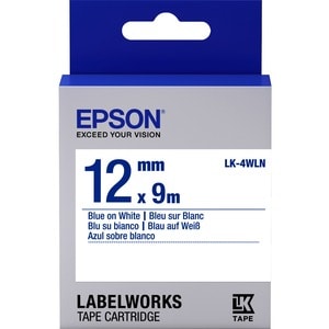 Epson LabelWorks LK-4WLN Label Tape - 12 mm Width - Thermal Transfer - White