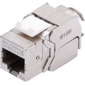 DIGITUS Professional Network Connector - 24 - 1 x RJ-45 Network Female - Shielding - Silver