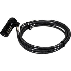 Port Cable Lock For Notebook, Projector, Desktop Computer, Monitor, Projector - 1.80 m Cable - Resettable - 4-digit - Comb