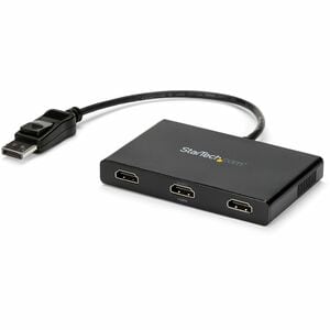 StarTech.com Signalverteiler - Plastik - 3840 × 2160 - 15,20 m Maximale Betriebsreichweite - DisplayPort - 3 x HDMI Aus