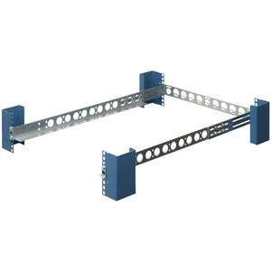 Rack Solutions 1U Universal Rail 24in (D) with Wirebar - Steel - 45 lb