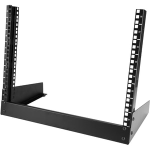 StarTech.com 2-Post 8U Desktop Server Rack, Open Frame 19in Computer Rack, Small Home/Office Rack for AV / Studio / Data /