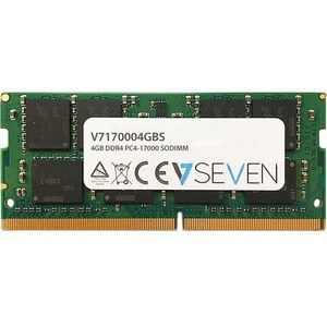 V7 V7170004GBS RAM Module for Notebook - 4 GB - DDR4-2133/PC4-17000 DDR4 SDRAM - 2133 MHz Single-rank Memory - CL15 - Non-