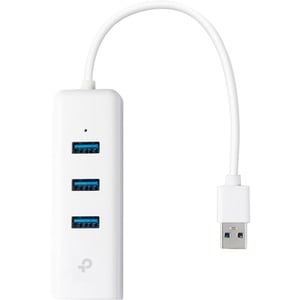 TP-Link (UE330) - USB 3.0 to Ethernet Adapter, Portable 3-port USB Hub with 1 Gigabit - RJ45 Ethernet Port Network Adapter