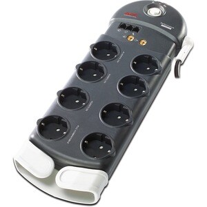 APC by Schneider Electric SurgeArrest Surge Suppressor/Protector - 8 x Schuko CEE 7 - 2500 J - 230 V AC - 37.5 kA - 2.4 m