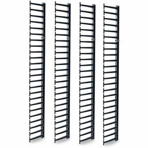 APC by Schneider Electric Cable Organizer - Black - 4 Pack Pack - Cable Manager - 48U Rack Height