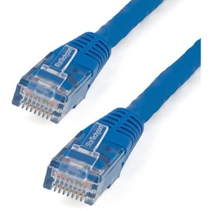 StarTech.com 1ft CAT6 Ethernet Cable - Blue Molded Gigabit - 100W PoE UTP 650MHz - Category 6 Patch Cord UL Certified Wiri