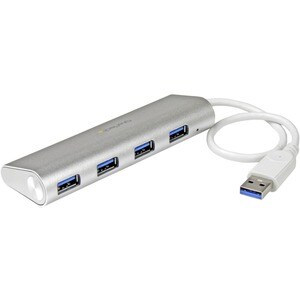 StarTech.com USB-Hub - USB - Extern - Silber, Weiß - 4 Total USB Port(s) - 4 USB 3.0 Port(s)