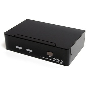 StarTech.com KVM-Switchbox - TAA-konform - 2 Computer - WUXGA - 1920 x 1200 - 4 x USB - 3 x DVI - Desktop