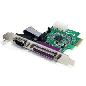 StarTech.com 1S1P Native PCI Express Parallel Serial Combo Card with 16950 UART - Dual-profile Plug-in Card - PCI Express 