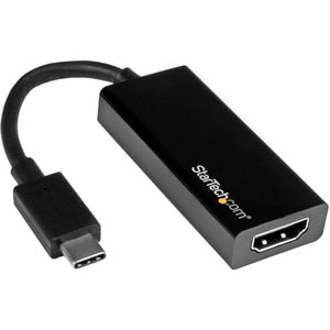 StarTech.com - USB-C to HDMI Adapter - 4K 30Hz - Black - USB Type-C to HDMI Adapter - USB 3.1 - Thunderbolt 3 Compatible -