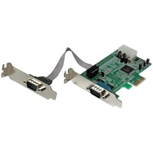 StarTech.com 2 Port Low Profile PCI Express Serial Card - 16550 - Dual-profile Plug-in Card - 16550 UART - PCI Express x1 