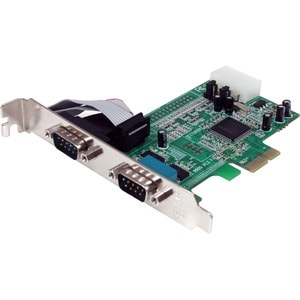 StarTech.com 2 Port PCIe Serial Adapter Card with 16550 - Half-height/Low-profile Plug-in Card - 16550 UART - PCI Express 