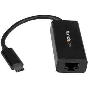 StarTech.com USB-C to Gigabit Ethernet Adapter - Black - USB-C to Ethernet dongle; Up to Gigabit speeds - Plug and play; U