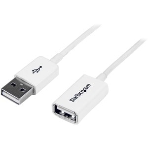 3m White USB 2.0 Extension Cable - M/F.