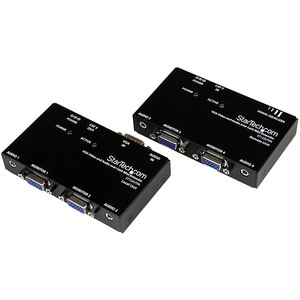 StarTech.com VGA Video Extender over Cat 5 with Audio - 1 Input Device - 4 Output Device - 45.72 m Range - 2 x Network (RJ