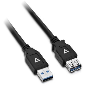 Cavo USB per trasferimento dati V7 V7U3.0EXT-2M-BLK-1E - 2 m  da 1 x USB 3.0 Type A - Femmina a  1 x USB 3.0 Type A Maschi