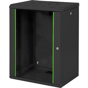 DIGITUS Professional Unique DN-19 16-U-SW 16U Wall Mountable Rack Cabinet for Server - 482.60 mm Rack Width - Black Powder