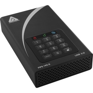 Apricorn Aegis Padlock DT FIPS ADT-3PL256F-10TB 10 TB Desktop Hard Drive - 3.5" External - Black - TAA Compliant - Desktop