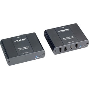 Black Box USB 2.0 Extender 4 Port CATx - 2 x Network (RJ-45) - 4 x USB - 328.08 ft Extended Range