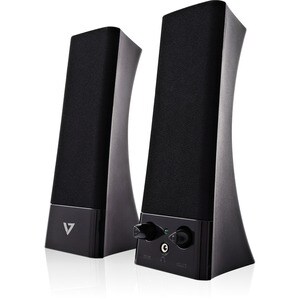 V7 2.0 Portable Speaker System - 5 W RMS - Black - 100 Hz to 20 kHz - USB