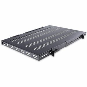 StarTech.com 1U Rack-Regal - 482,60 mm Rack Width x 972,82 mm Rack Depth - Schwarz - TAA-konform - SPCC - 113,40 kg Static
